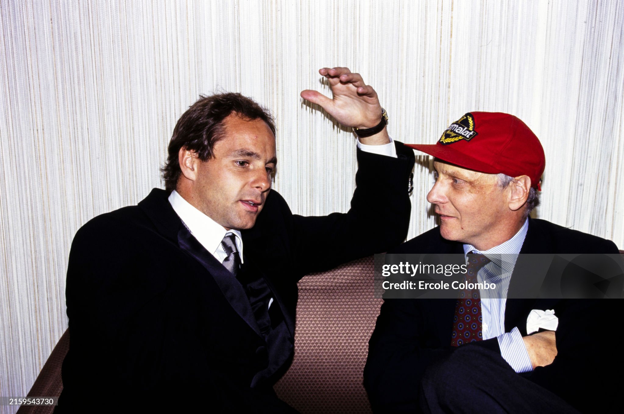 Gerhard Berger and Niki Lauda at the Monaco Grand Prix in Monte Carlo on 31 May 1992. 