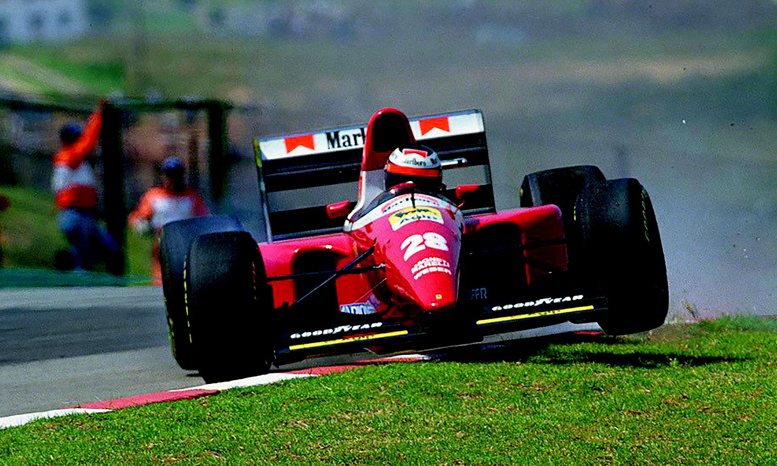 Gerhard Berger, Ferrari, in South Africa in 1993.