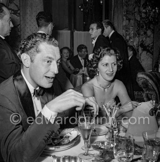 Gianni Agnelli and Eugenie Niarchos. New Year’s Eve dinner. Monte Carlo, 1953.