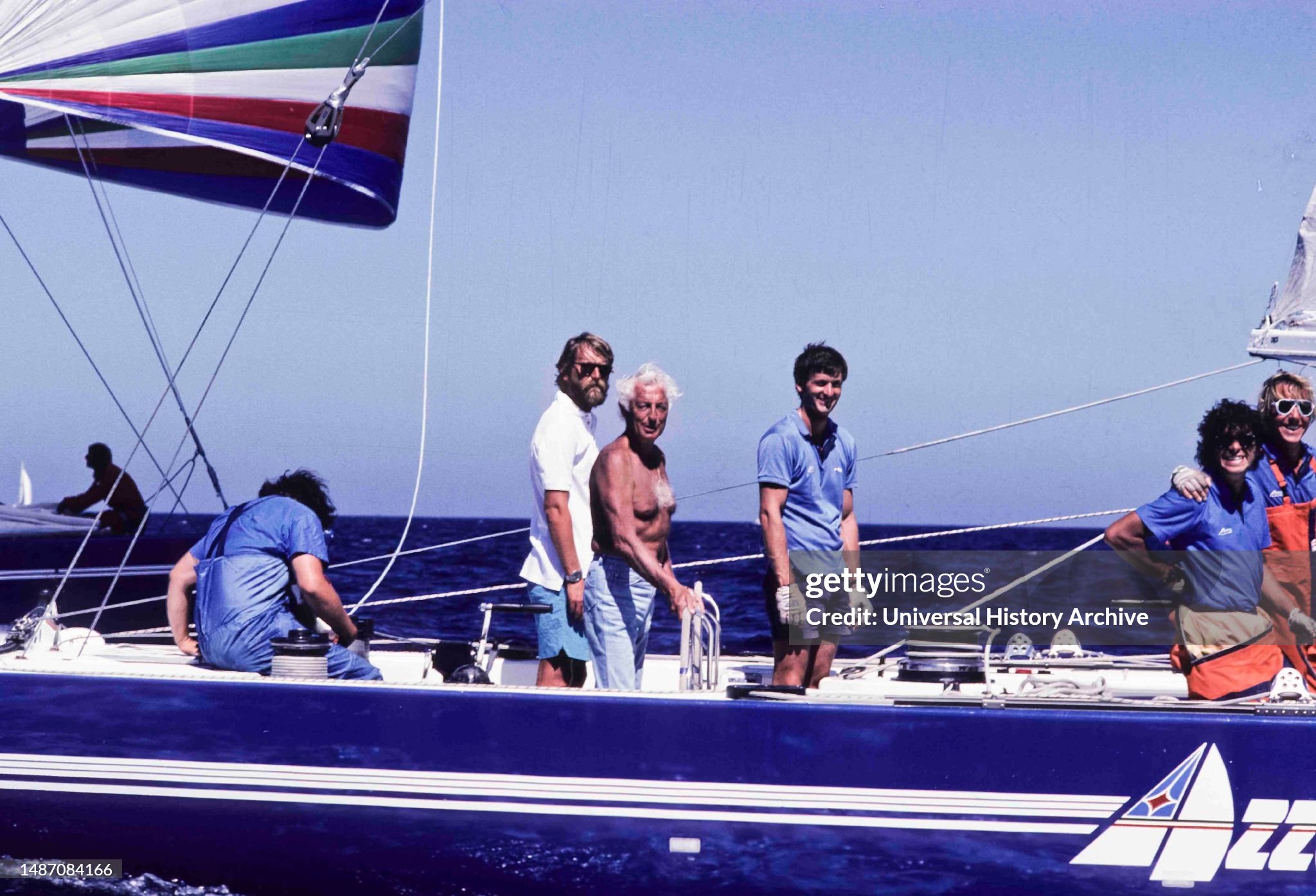 Gianni Agnelli at the helm in 1983. 
