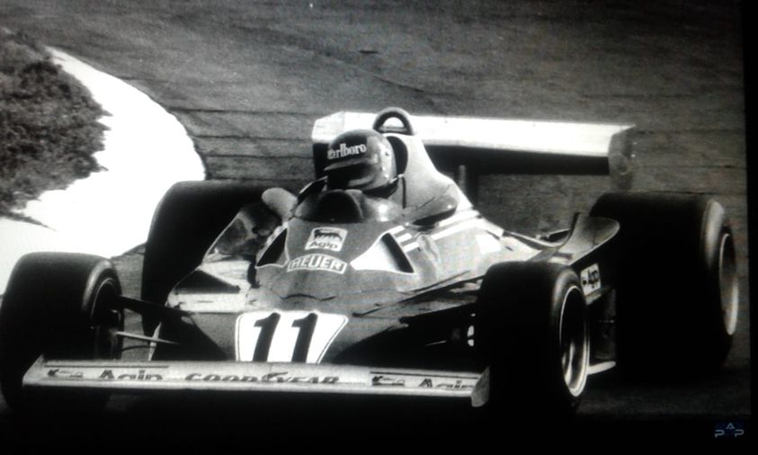 Gilles Villeneuve driving his Ferrari 312T2.