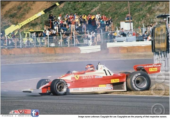 Gilles Villeneuve during testing in Japan on 23 October 1977.