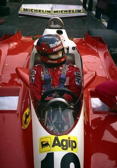 Gilles Villeneuve in his Ferrari 312T3.