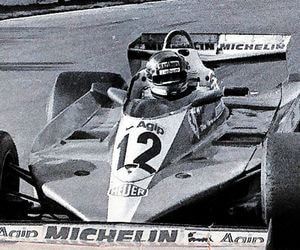 Gilles Villeneuve driving his Ferrari 312T3.