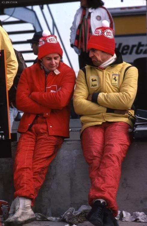 Gilles Villeneuve with Carlos ‘Lole’ Reutemann at the Canadian Grand Prix in Montreal on 08 October 1978.