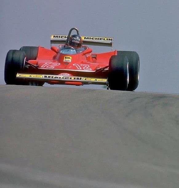 Gilles Villeneuve driving his Ferrari 312 T4.