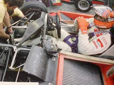 Gilles Villeneuve in his Ferrari 312 T4.