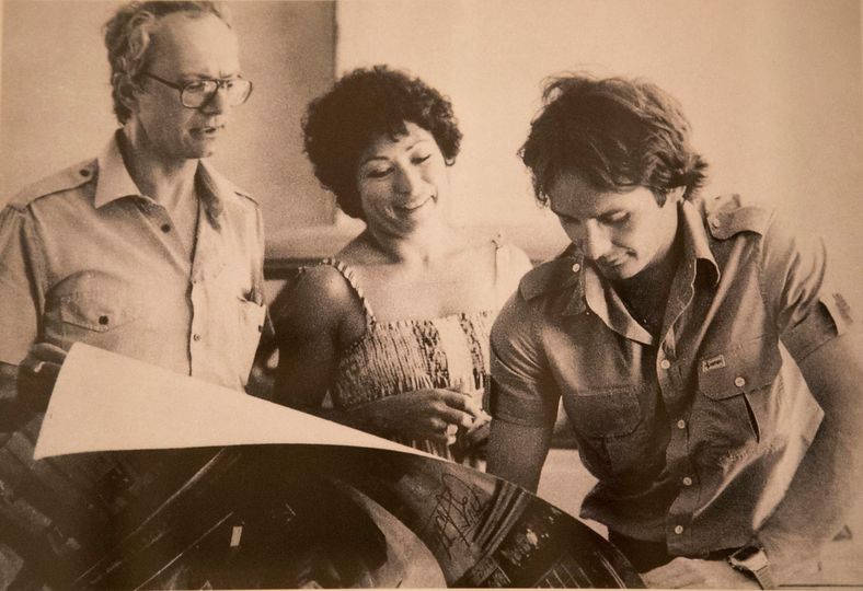 Engineer Nosetto and his wife with their beloved Gilles Villeneuve at the Italian Grand Prix on 14 September 1980.