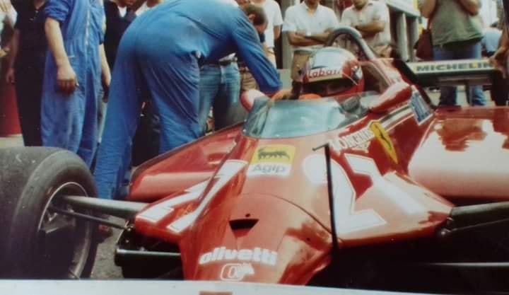 Gilles Villeneuve in his Ferrari 126C.