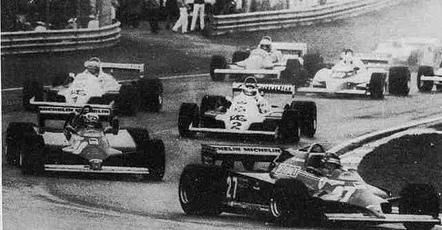 Gilles Villeneuve driving his Ferrari 126C.