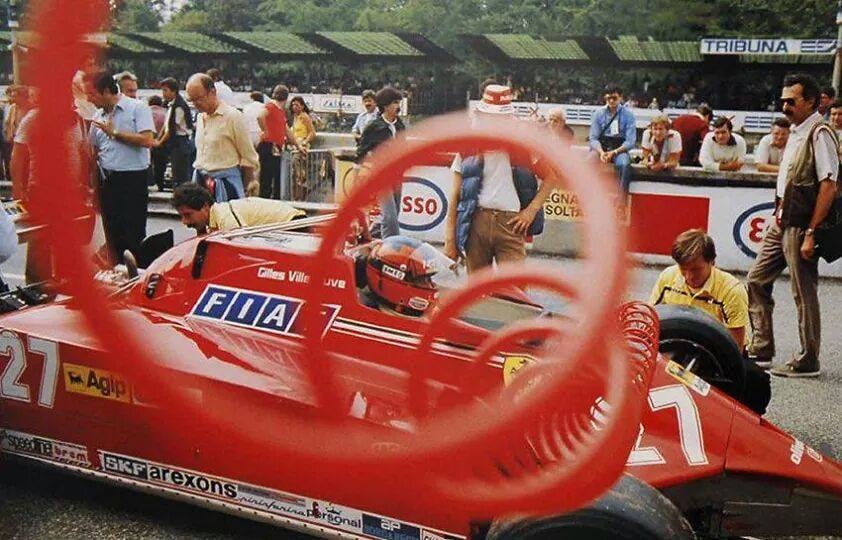 Gilles Villeneuve in his Ferrari 126C.