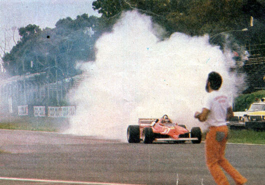 Gilles Villeneuve at the Argentine Grand Prix on 12 April 1981.