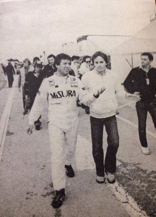 Gilles Villeneuve and Mario Andretti at the French Grand Prix in Dijon on 05 July 1981.