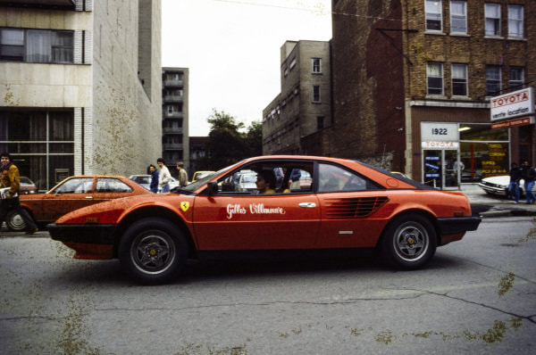 Gilles Villeneuve in his Ferrari Mondial on the streets of Montreal during the Canadian Grand Prix on September 27, 1981. 
