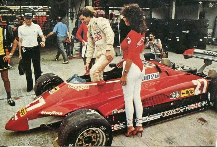 Gilles Villeneuve at the Brazilian Grand Prix on 21 March 1982.