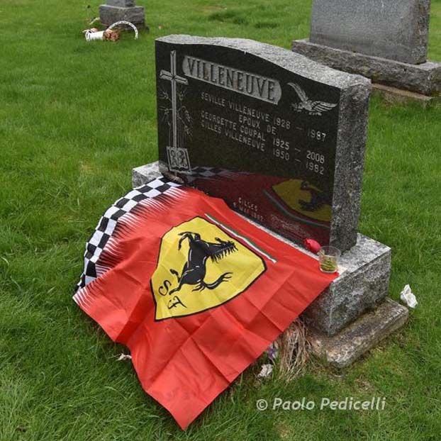 The grave of Gilles Villeneuve and his parents.