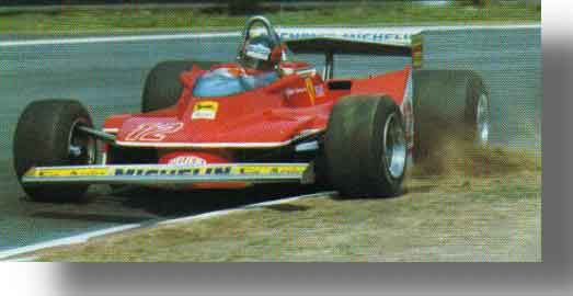 Gilles Villeneuve driving his Ferrari 312 T4.