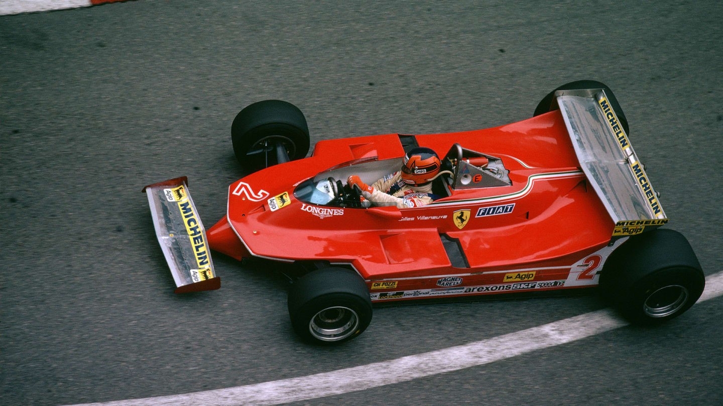 Gilles Villeneuve driving his Ferrari 312 T4.