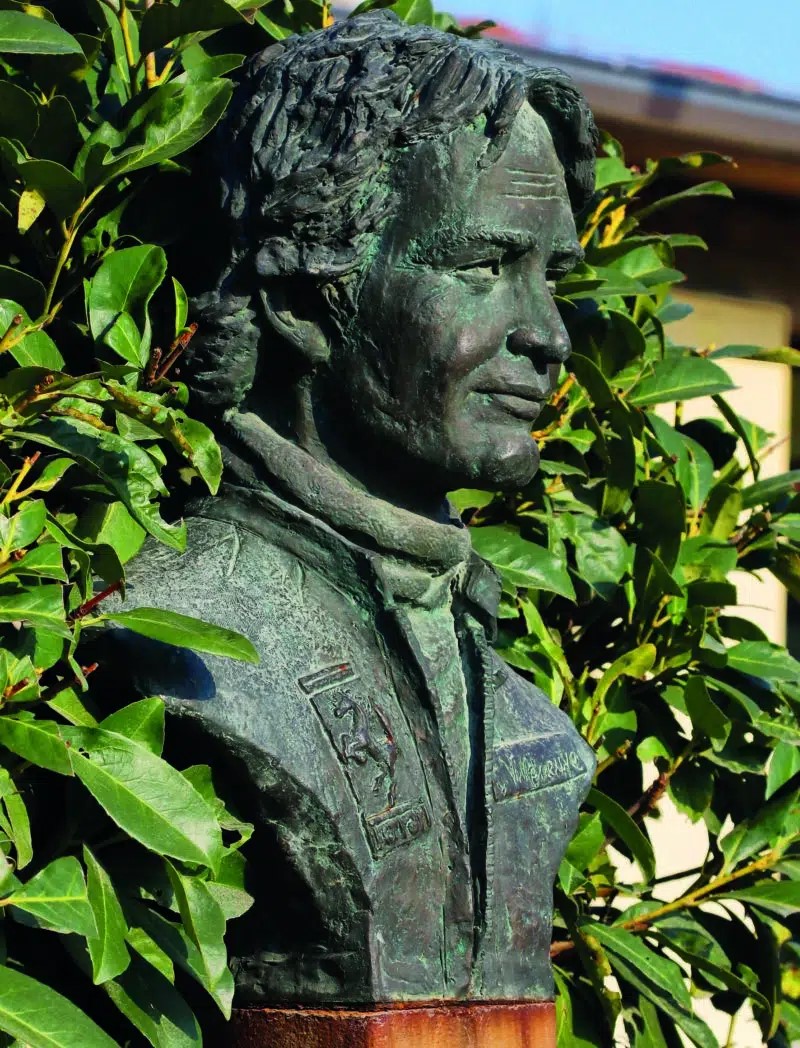 Maranello tribute to its driver Gilles Villeneuve.