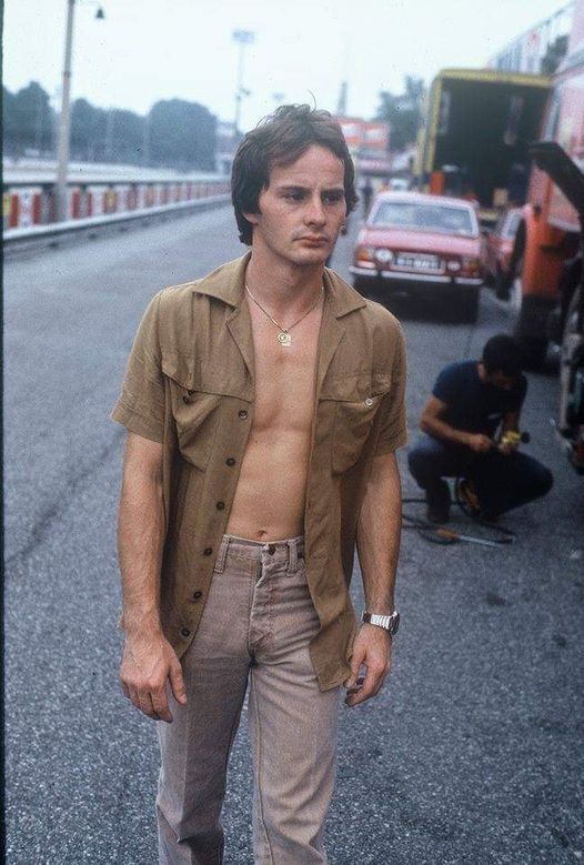 A young Gilles Villeneuve.