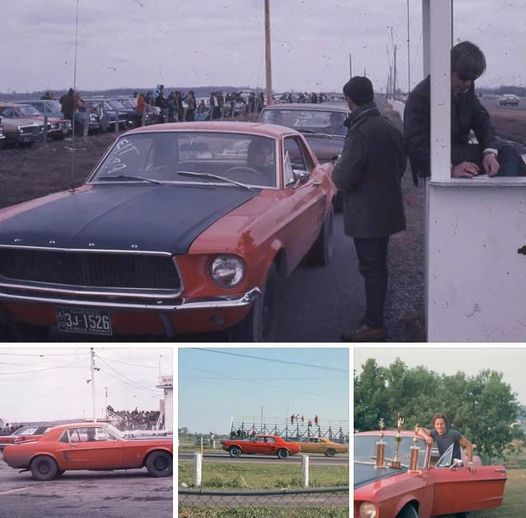 Gilles Villeneuve and his Ford Mustang.