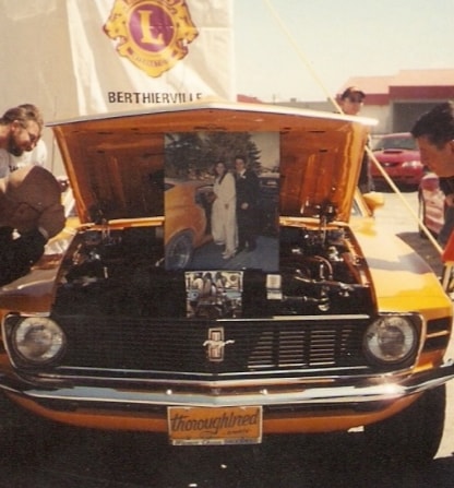 Gilles also used the Mustang for his wedding.