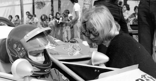 On 05 September 1976 Gilles Villeneuve, pictured with his wife, beats James Hunt in the Atlantic Series at the Trois-Rivieres GP.