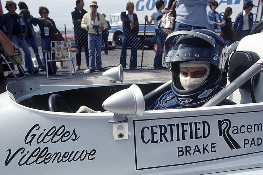 Gilles Villeneuve, March 76B Ford BDA, in an early helmet design sits in his cockpit on 05 September 1976. Photo by Bill Murenbeeld / Motorsport Images.