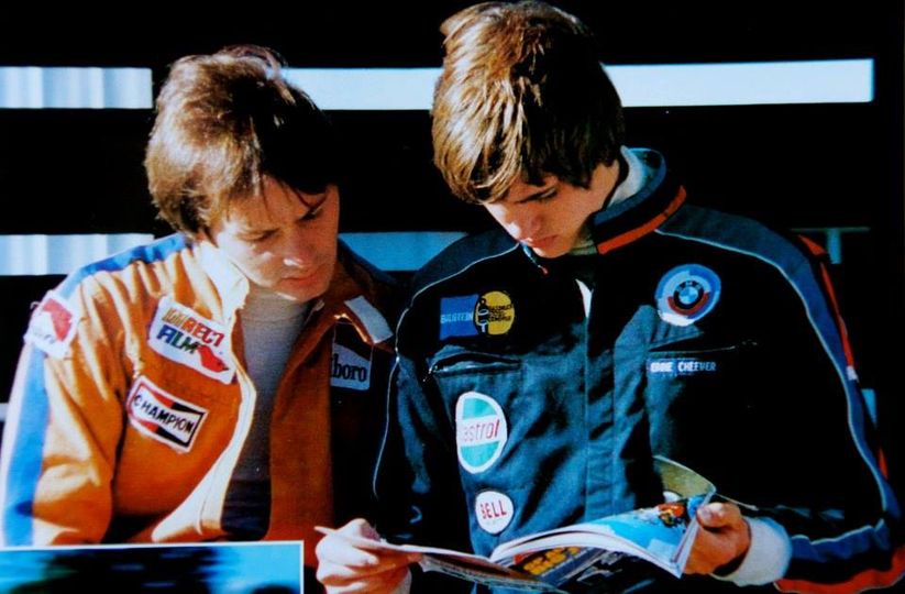 Gilles Villeneuve with Eddie Cheever.