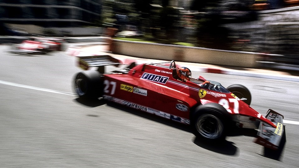 Patrick Tambay driving a Ferrari.
