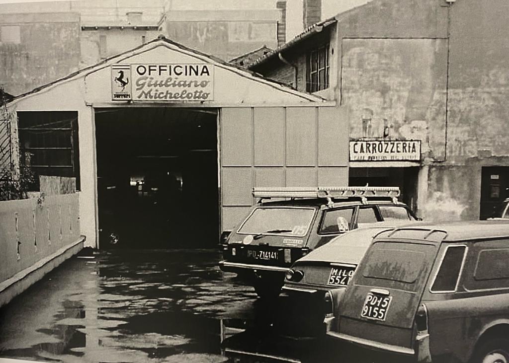 Giuliano Michelotto’s first workshop in a garage in central Padua.