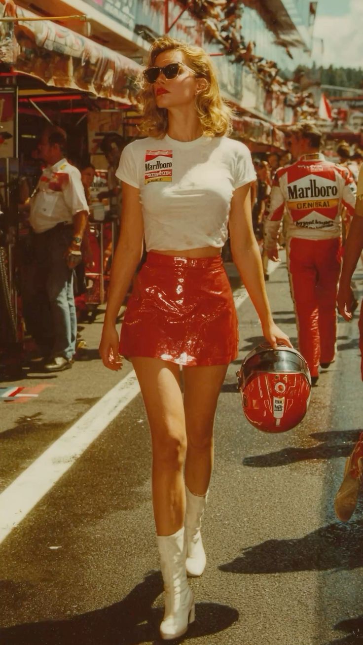 A vintage Marlboro grid girl.