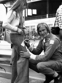 James Hunt with a girl.