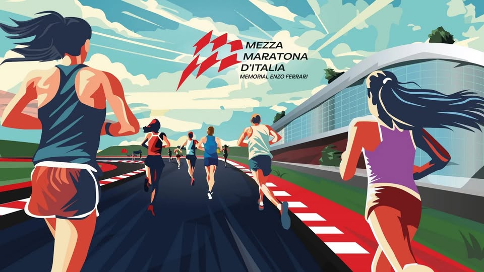 A poster of the ‘Enzo Ferrari Memorial’ half marathon of Italy.