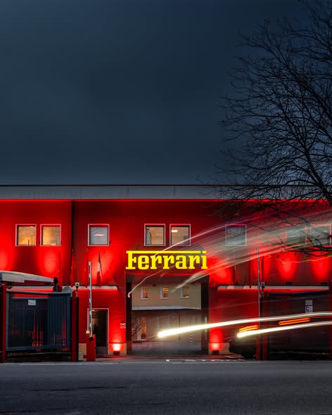 The Ferrari factory is preparing for Christmas.