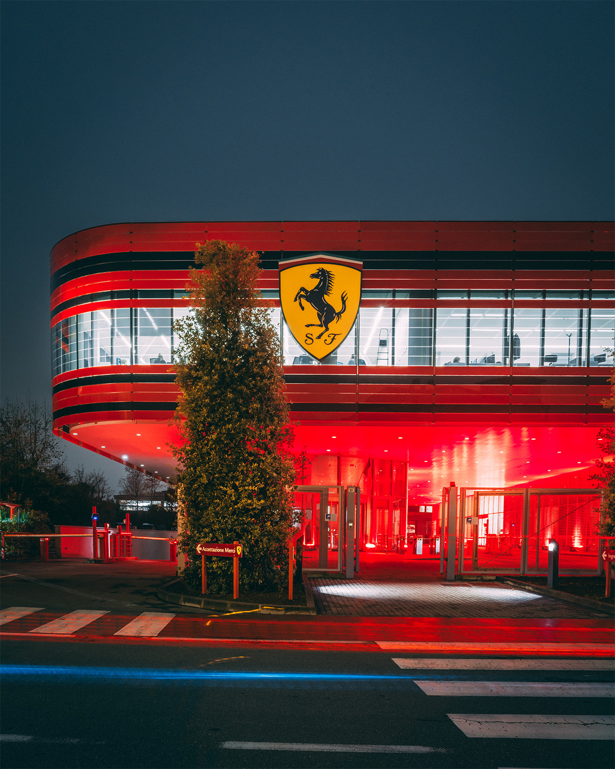 The Ferrari factory is preparing for Christmas.
