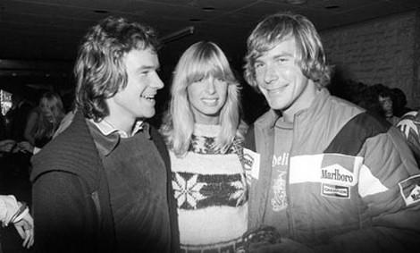 James Hunt, Barry Sheene and a girl.