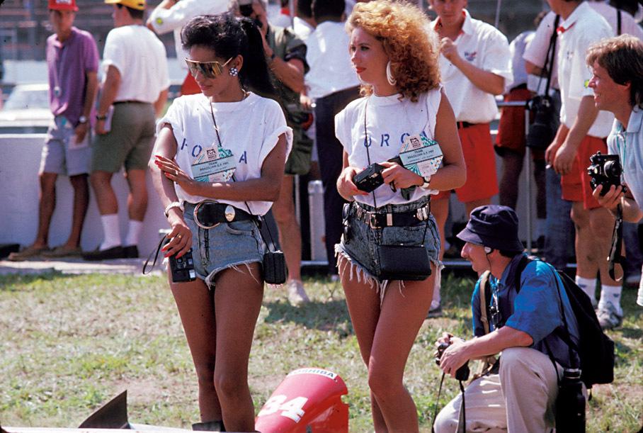 Formula 1 girls, Brazil, 1989, Rio de Janeiro.