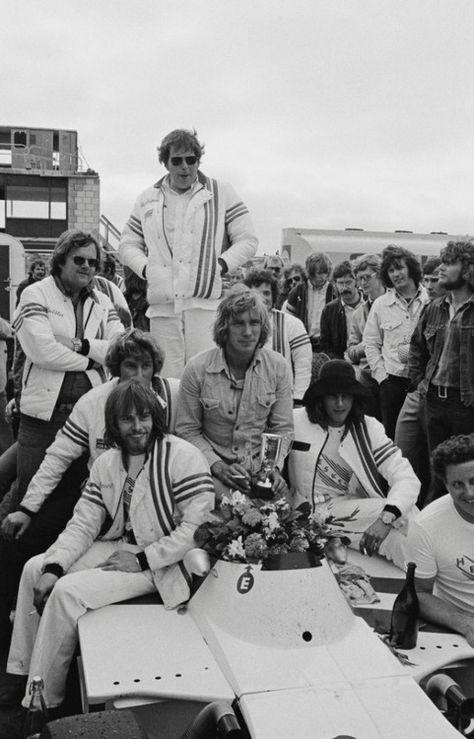 The 1974 Hesketh Racing F1 team.