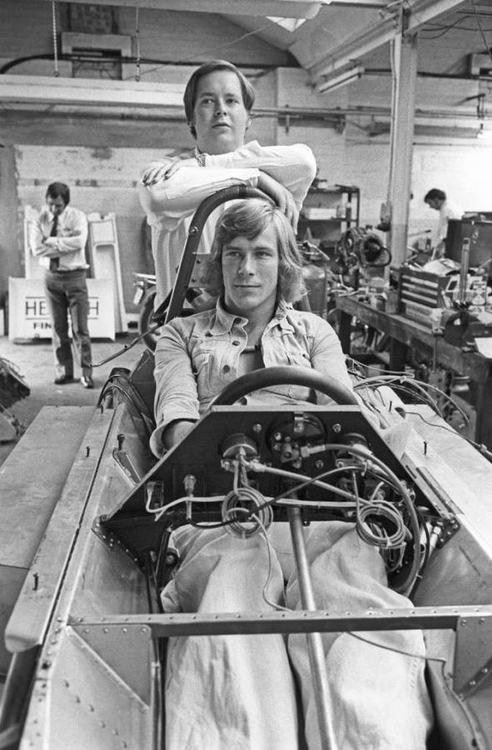 Lord Hesketh and James Hunt.