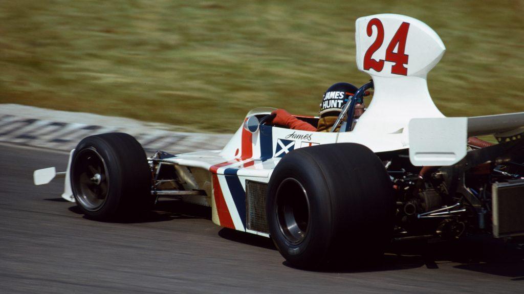 James Hunt driving the Hesketh.
