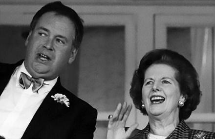 Lord Hesketh with Margaret Tatcher.