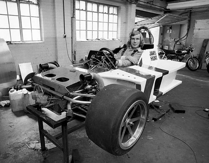 Hesketh 731 with James Hunt in 1973.