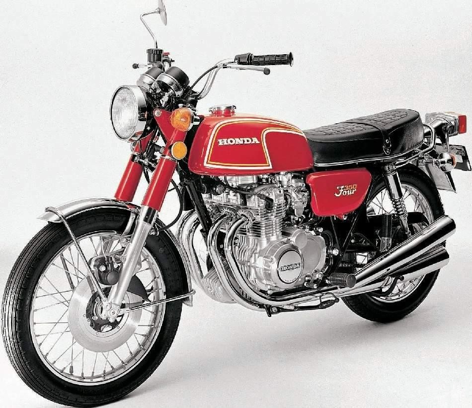 1973 Honda CB350 Four motorcycle.