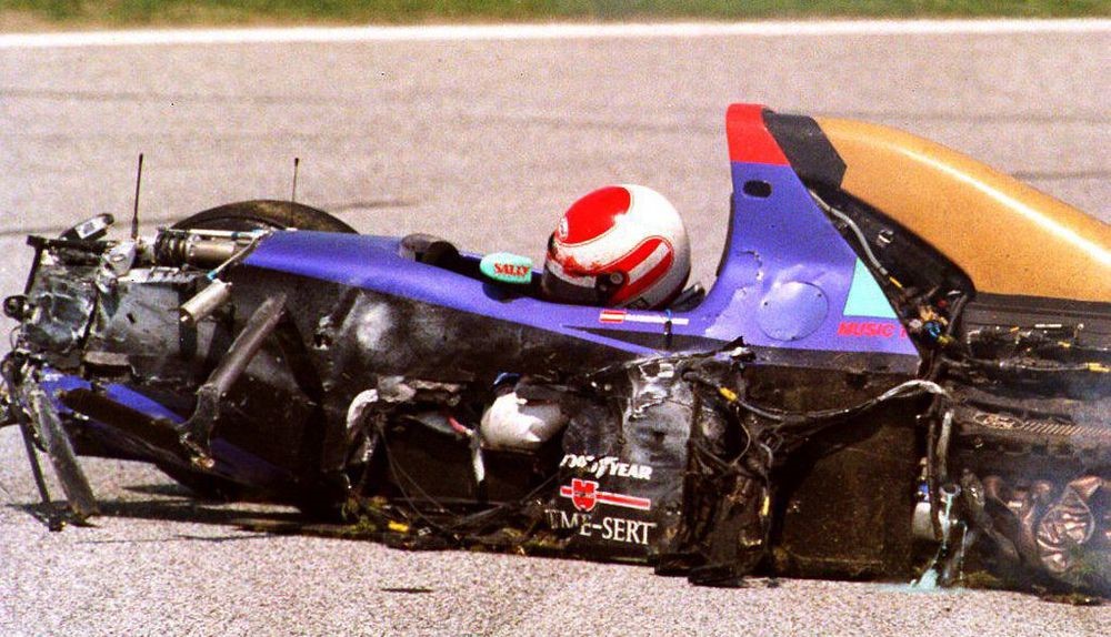 Austrian Formula one driver Roland Ratzenberger’s accident.