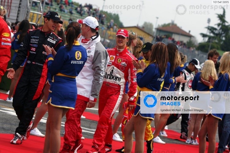 Michael Schumacher at Imola in 2005.