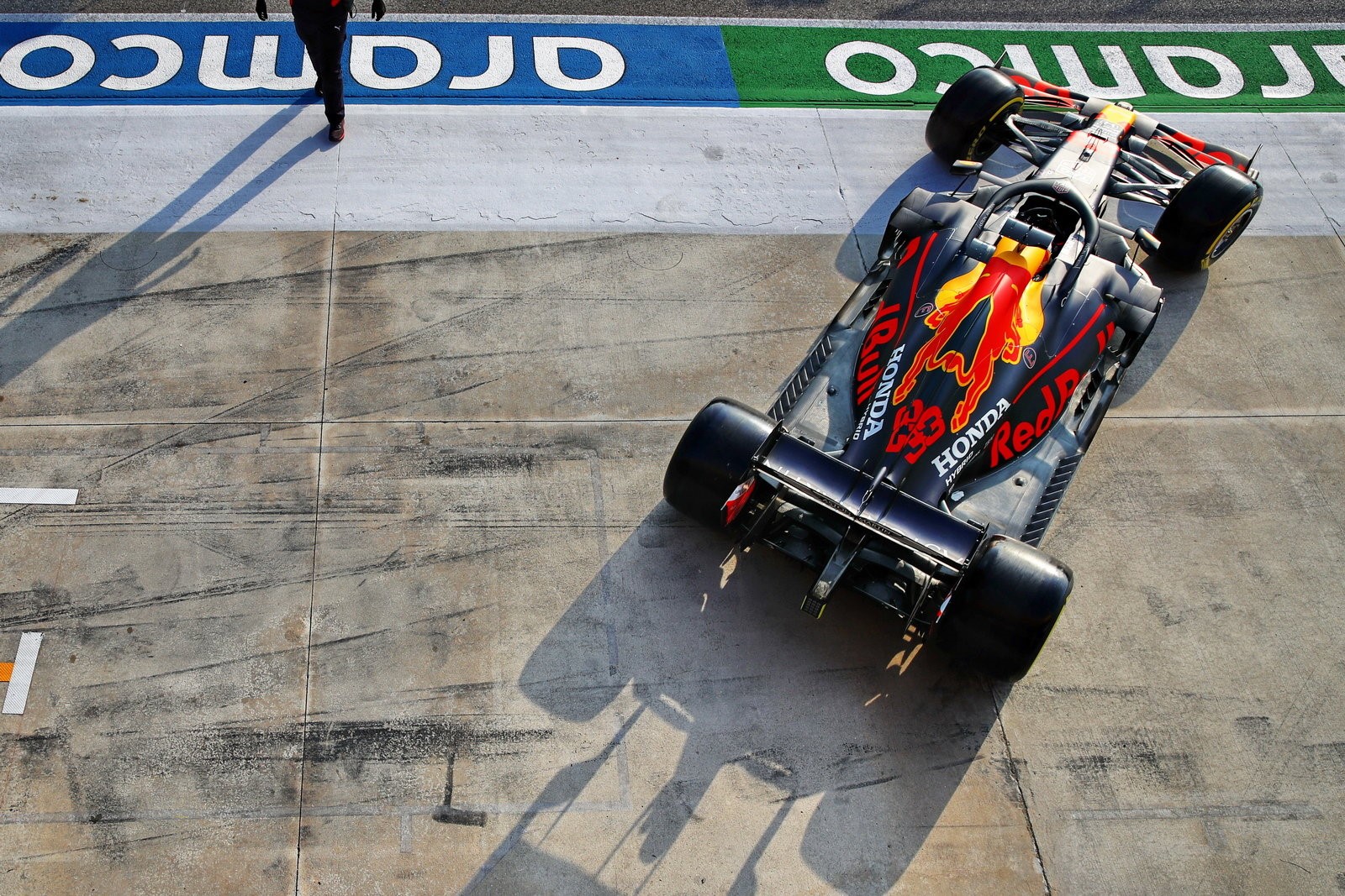 A Red Bull Formula 1 in 2020 at Imola during the qualifying session.