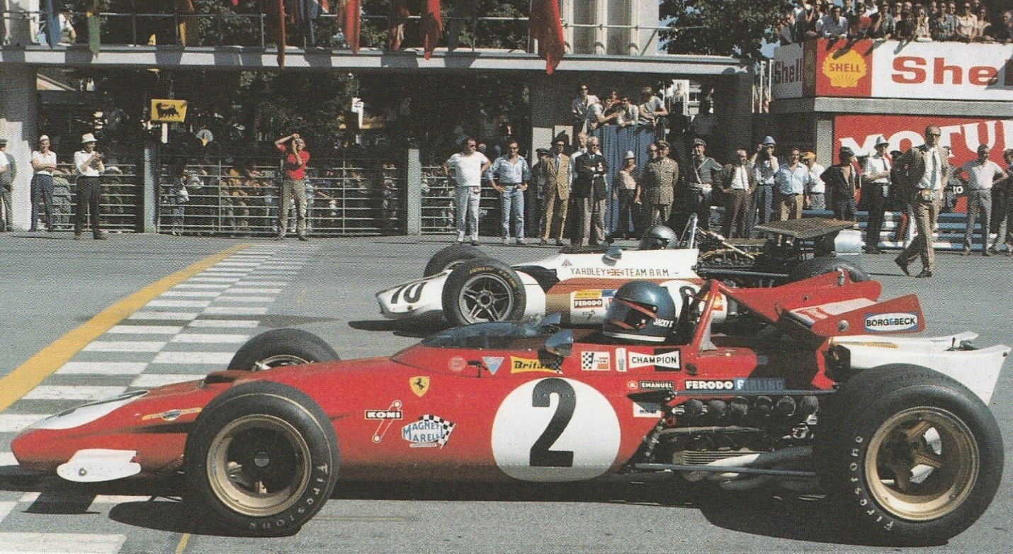 Italian Gp, 1970 – Jackie Ickx and Pedro Rodriguez at the start. 