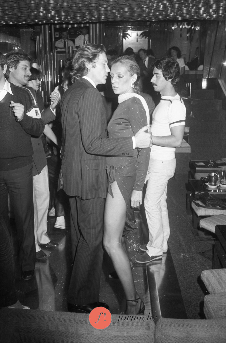 Helmut Berger and Marie Laure Sachs in 1982.