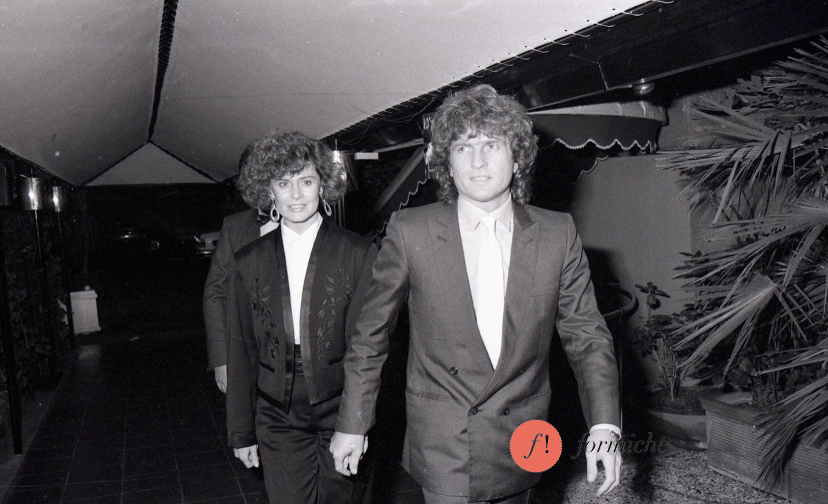 Corinne Cléry with Paolo Pazzaglia in 1983.